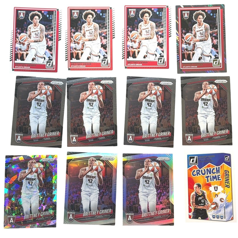 2025 Panini Brittney Griner WNBA 12 Card Lot Prizm Ice Silver Crunch Time